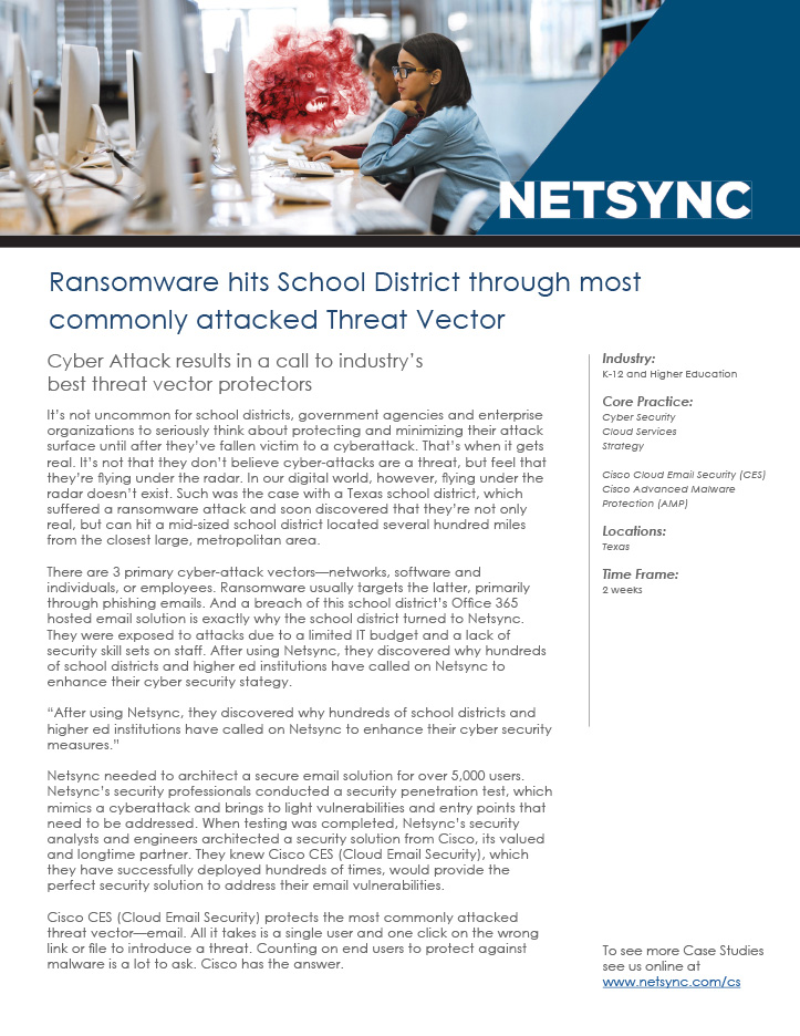 Ransomware hits School District through most commonly attacked Threat Vector