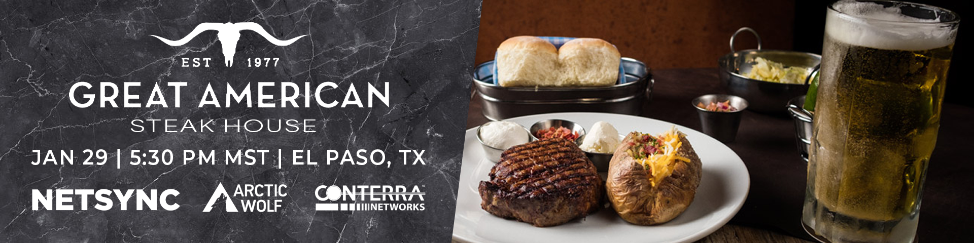 Dinner hosted by Netsync, Arctic Wolf & Conterra Networks | Netsync